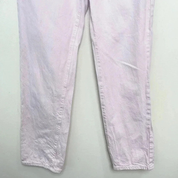 Zara Womens 6  High Rise Light Pink Straight Leg Jeans - Picture 4 of 14